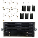 Trantec S4.10 6-Wege-Headset-Funkmikrofonsystem CH38 „Komplett aufgebaut“